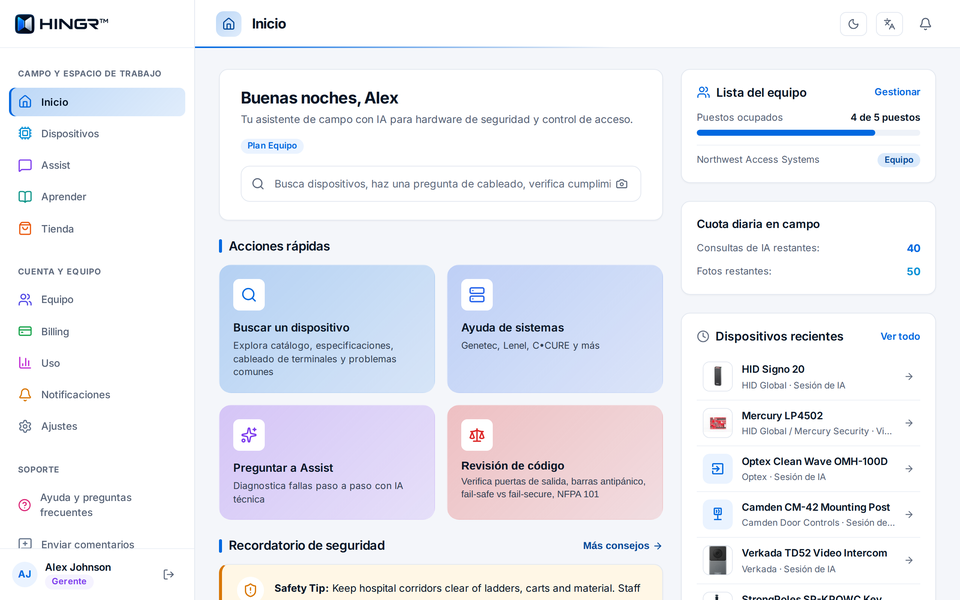 Web portal in Spanish